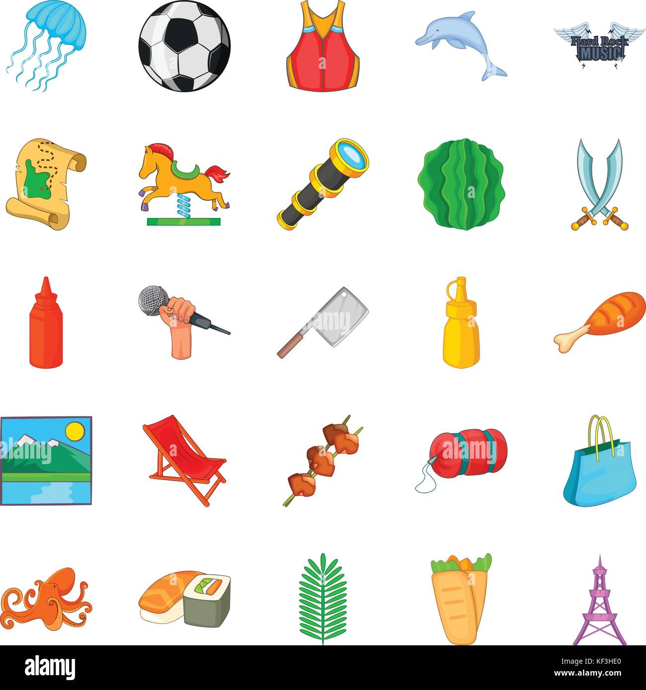 Aestival icons set, cartoon style Stock Vector Image & Art - Alamy