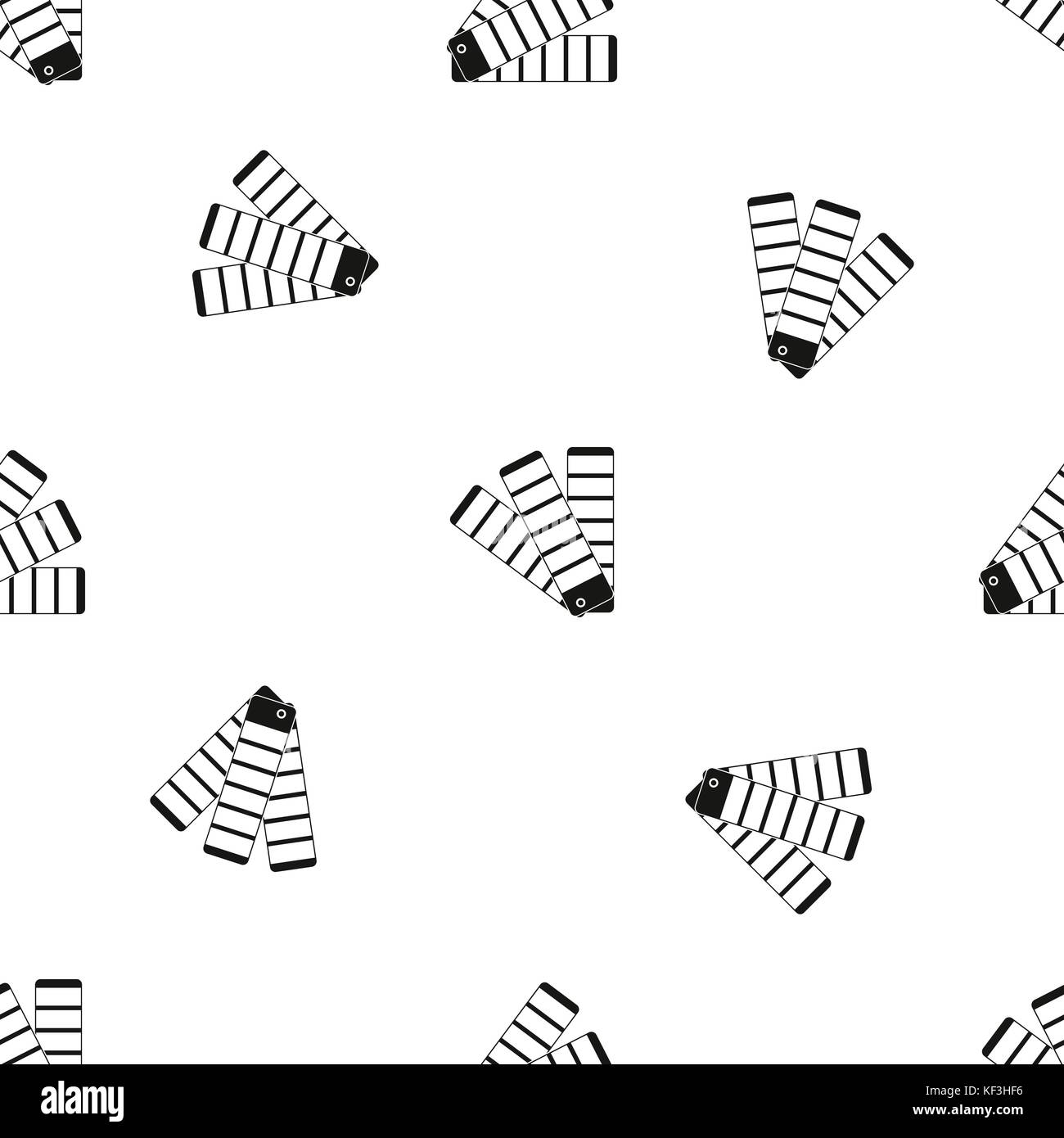 Paint color selection booklet pattern seamless black Stock Vector Image