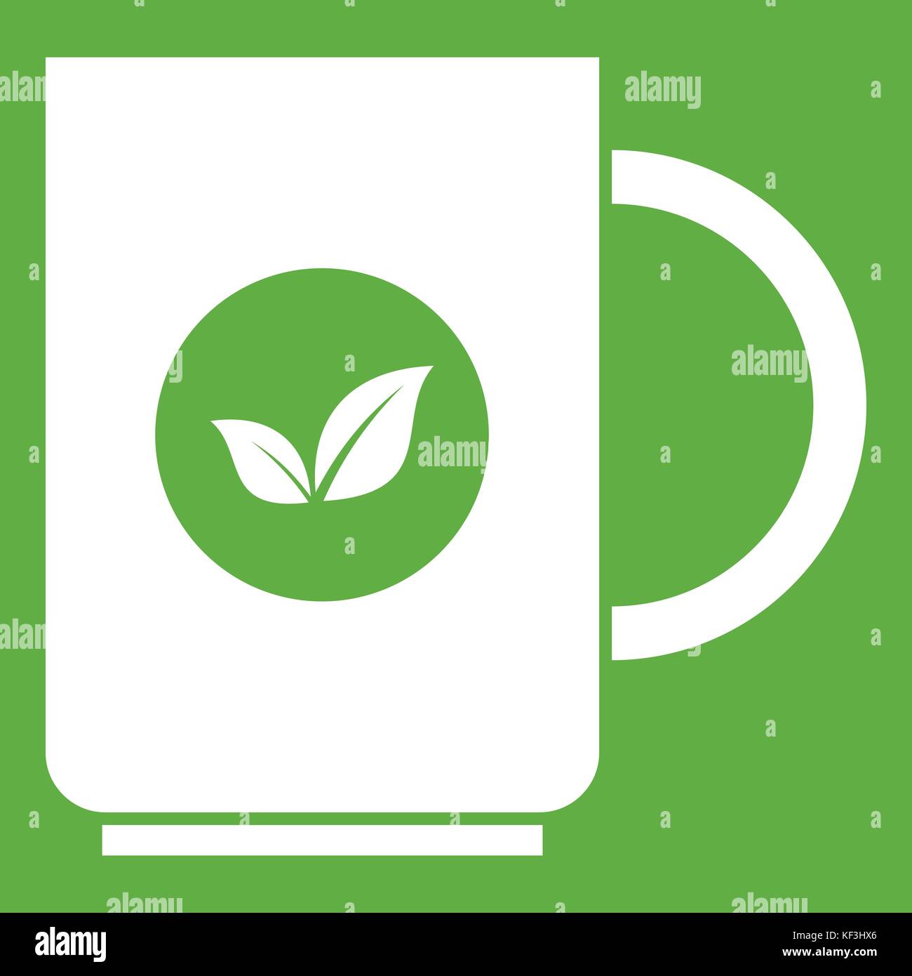 Cup of tea icon green Stock Vector Image & Art - Alamy