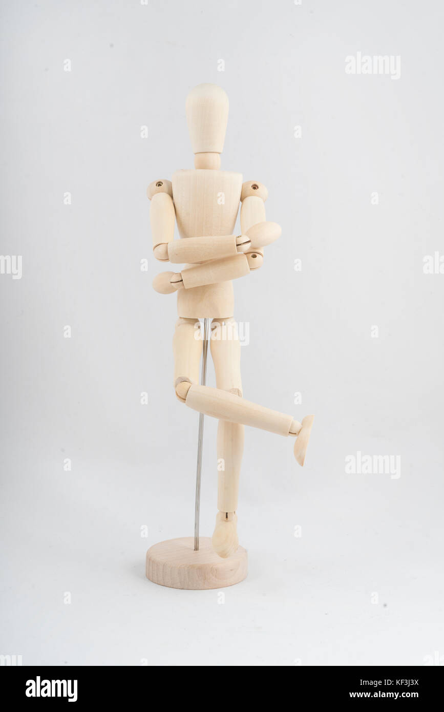 a wooden mannequin in sitting position Stock Photo Alamy