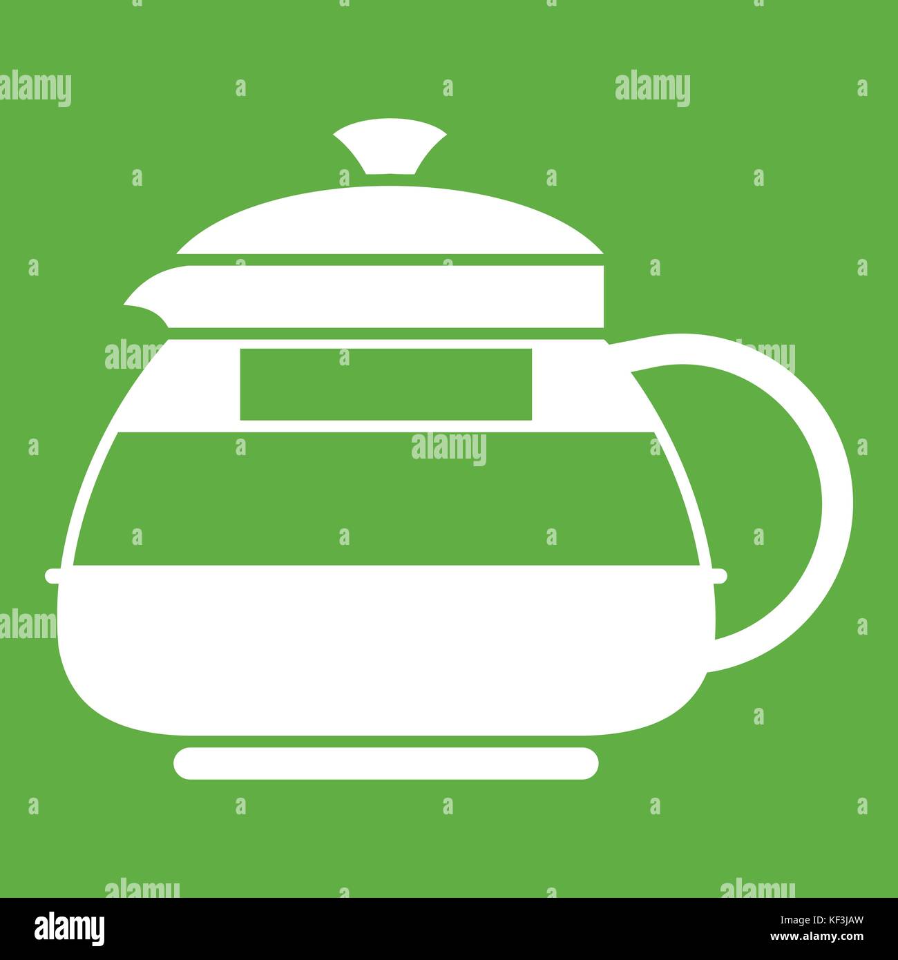 Glass teapot icon green Stock Vector Image & Art Alamy
