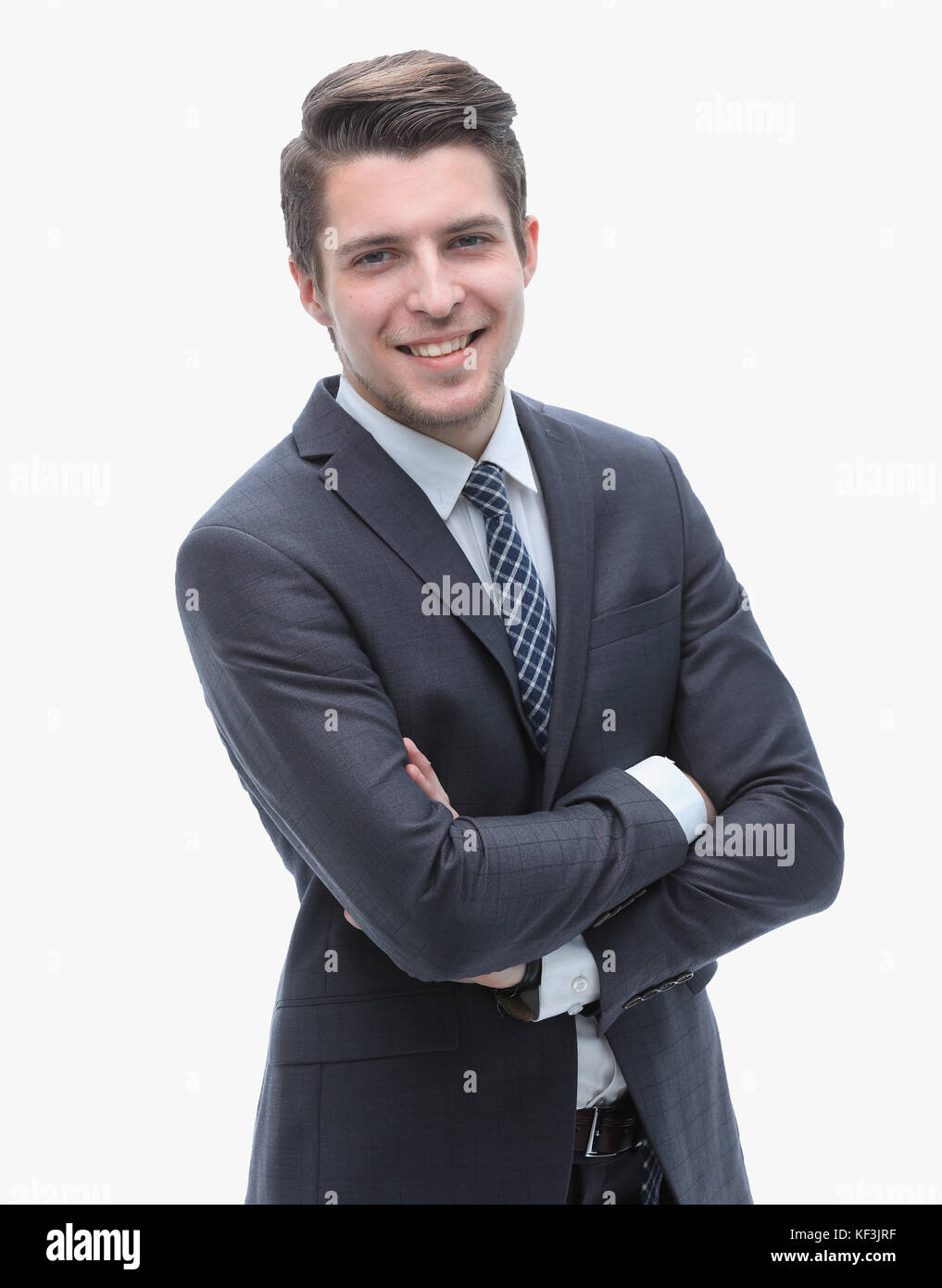 confident businessman looking at the camera Stock Photo - Alamy