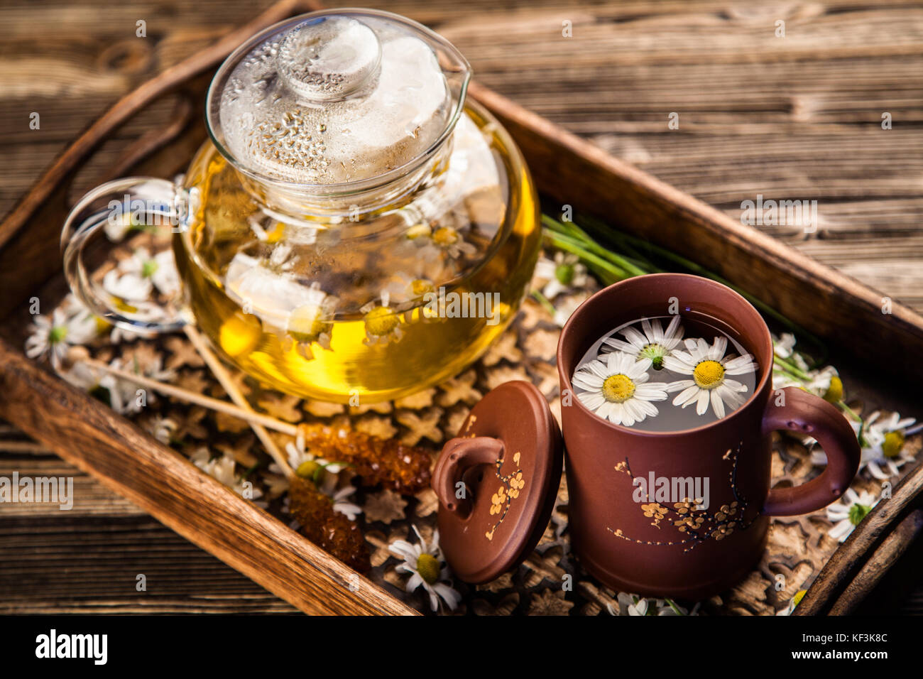 Cup of chamomile tea Stock Photo - Alamy