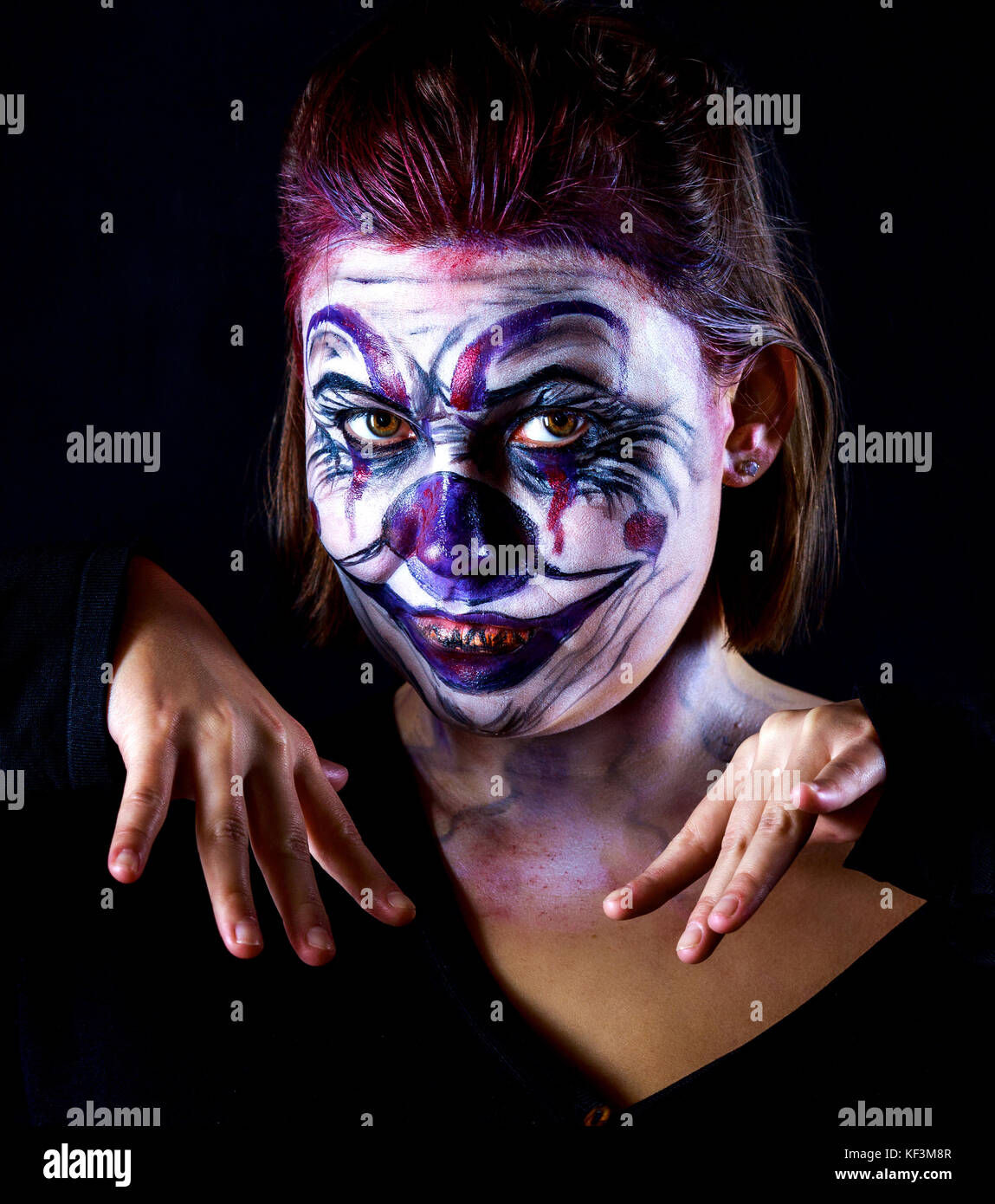 Scary face paint hi-res stock photography and images - Alamy