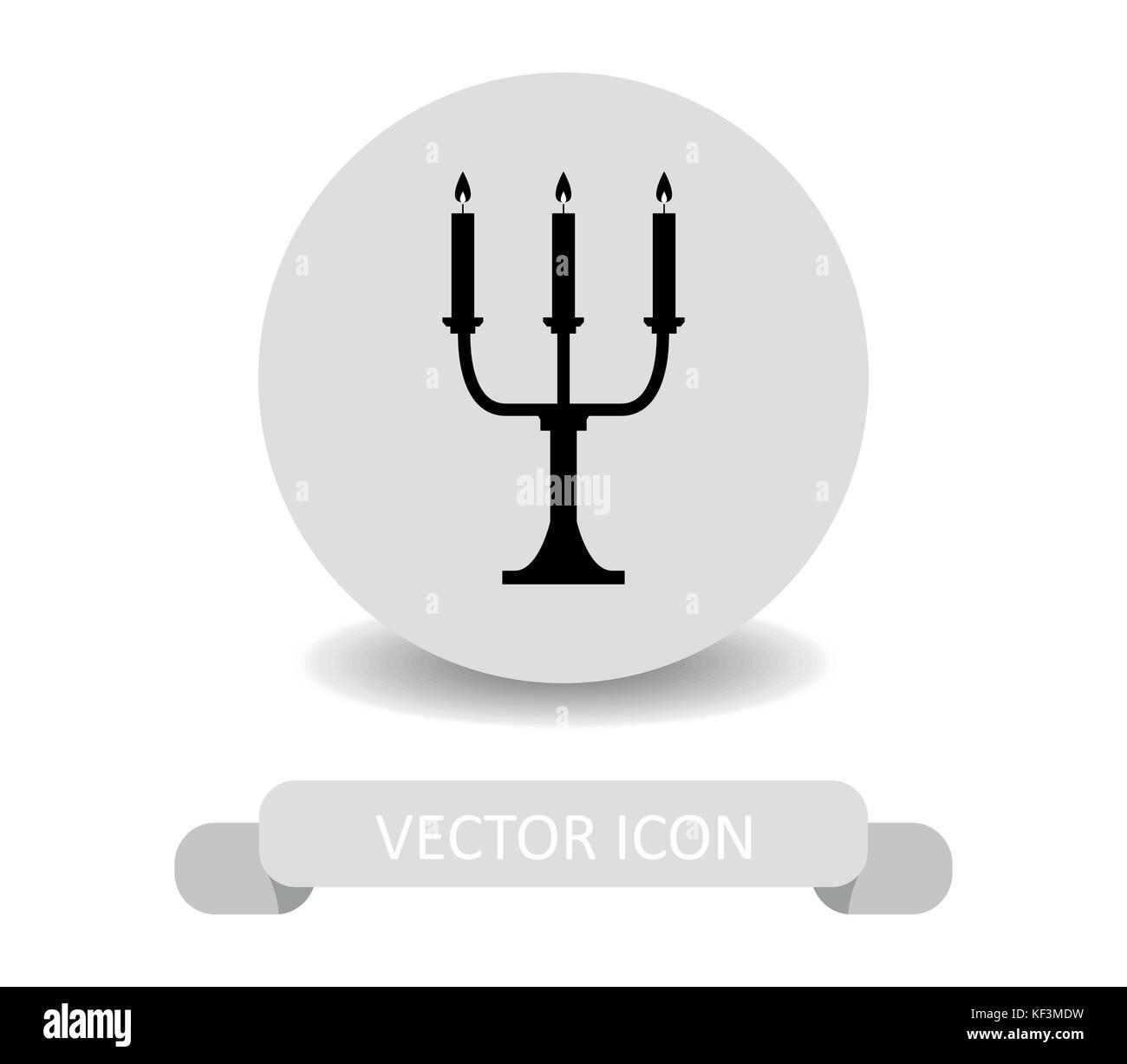 candle stick icon on white background Stock Vector