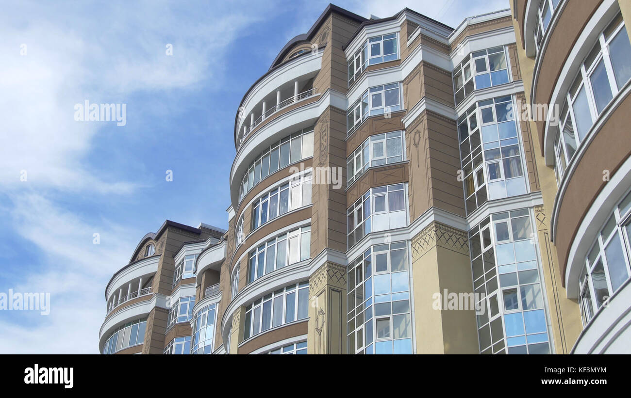 Image showcasing Modern, Luxury Apartment Building. Luxury residential house with ...