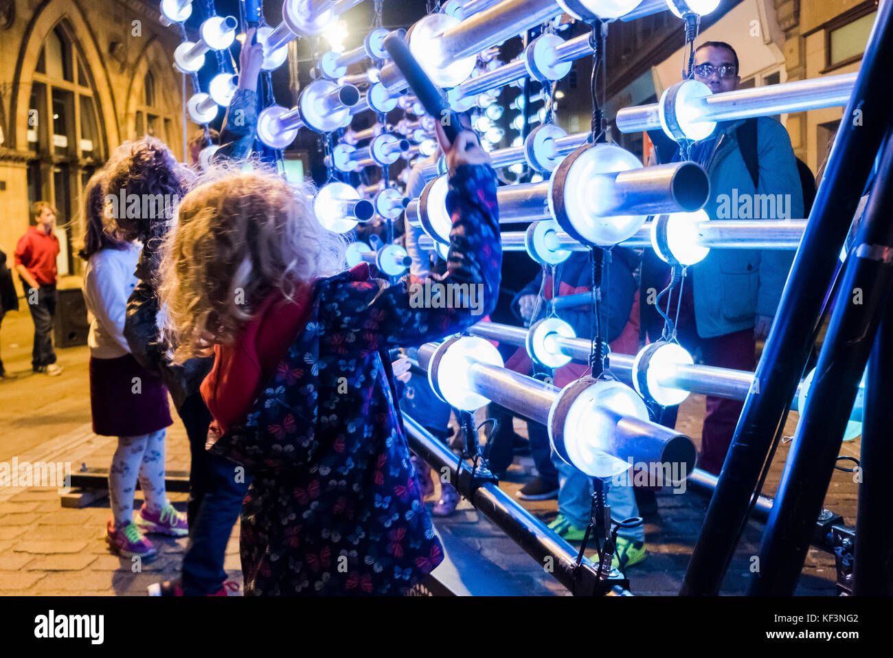 The wonderful Festival of Light in Bradford, featuring lights, acrobats