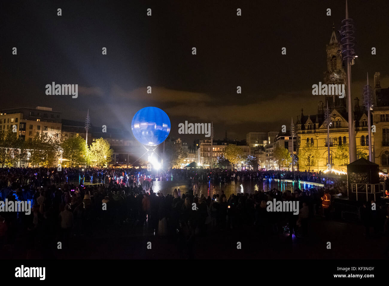 The wonderful Festival of Light in Bradford, featuring lights, acrobats