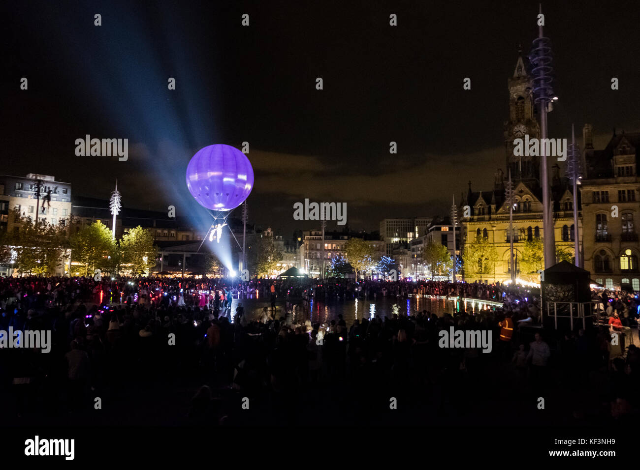 The wonderful Festival of Light in Bradford, featuring lights, acrobats