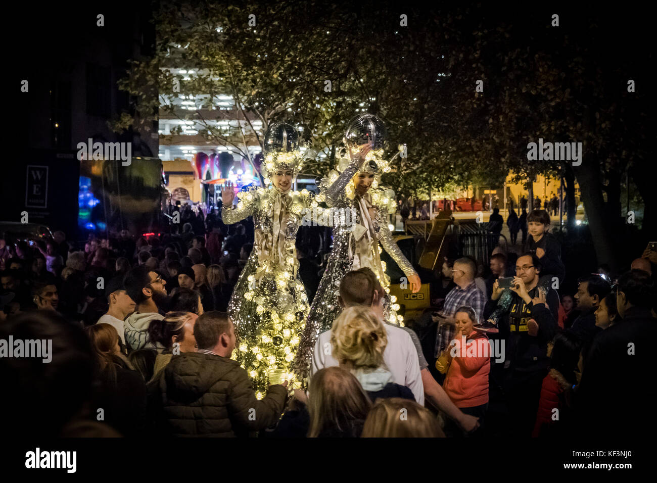 The wonderful Festival of Light in Bradford, featuring lights, acrobats