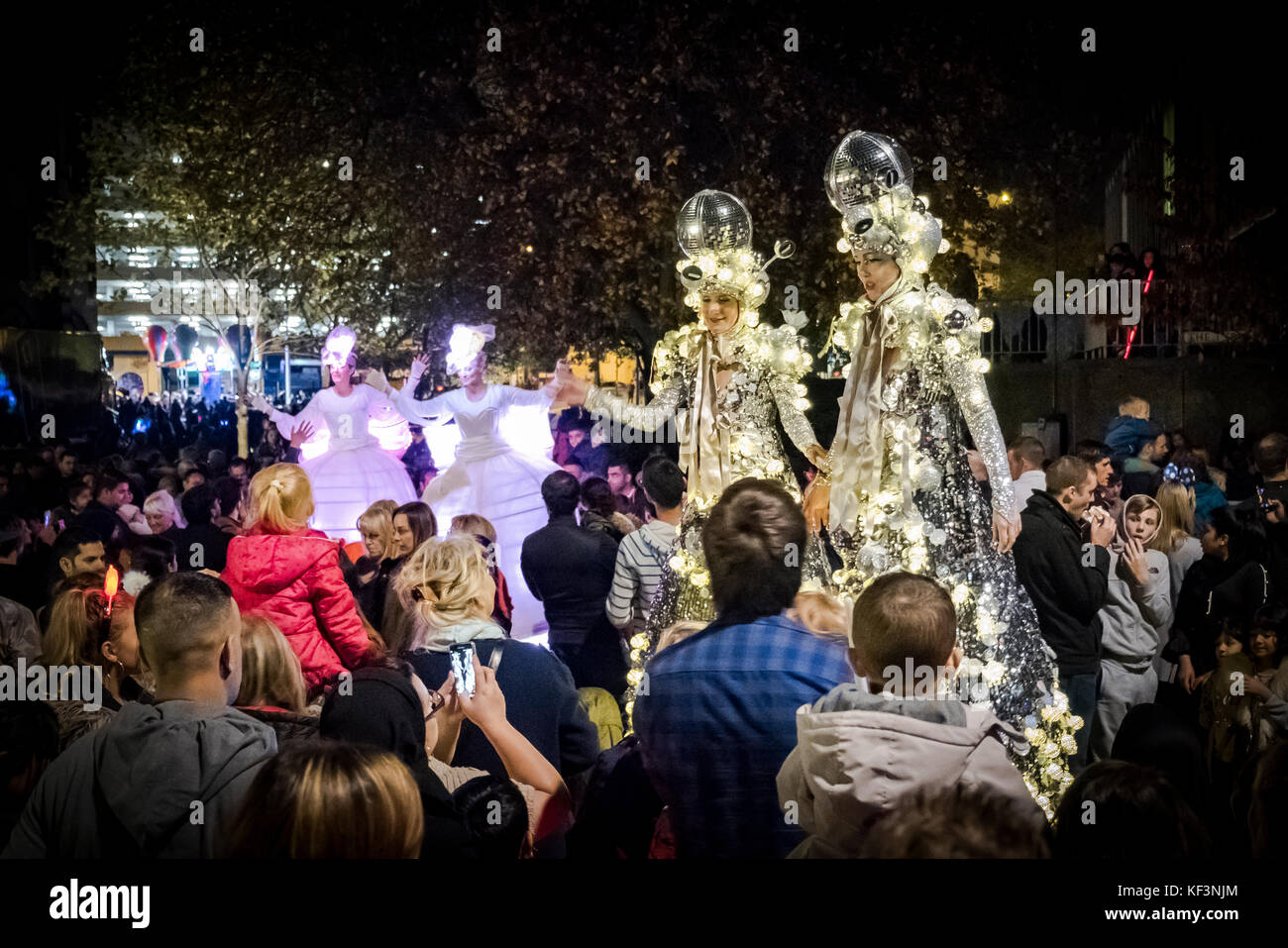 The wonderful Festival of Light in Bradford, featuring lights, acrobats