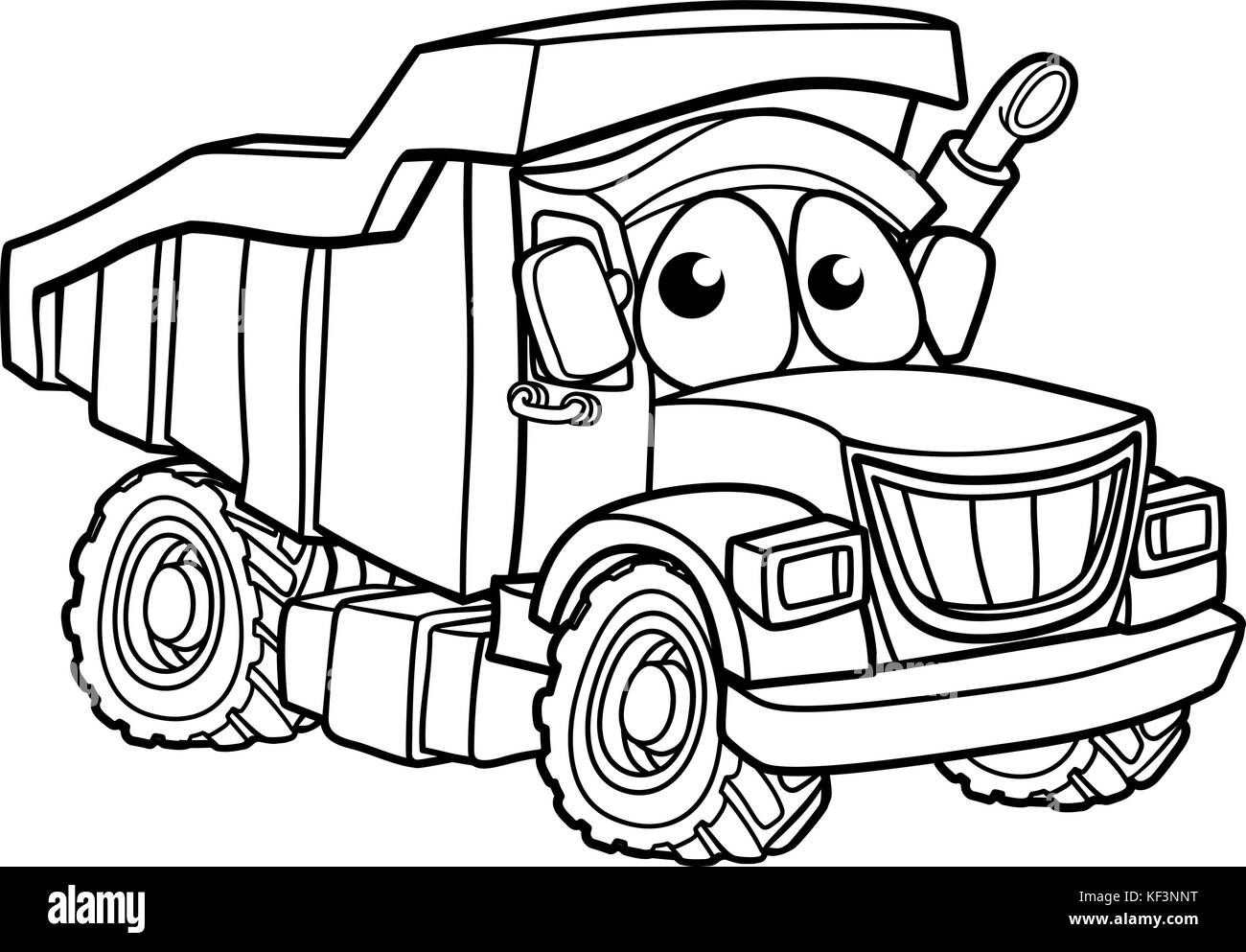 Cartoon Character Dump Truck Stock Vector Image & Art - Alamy
