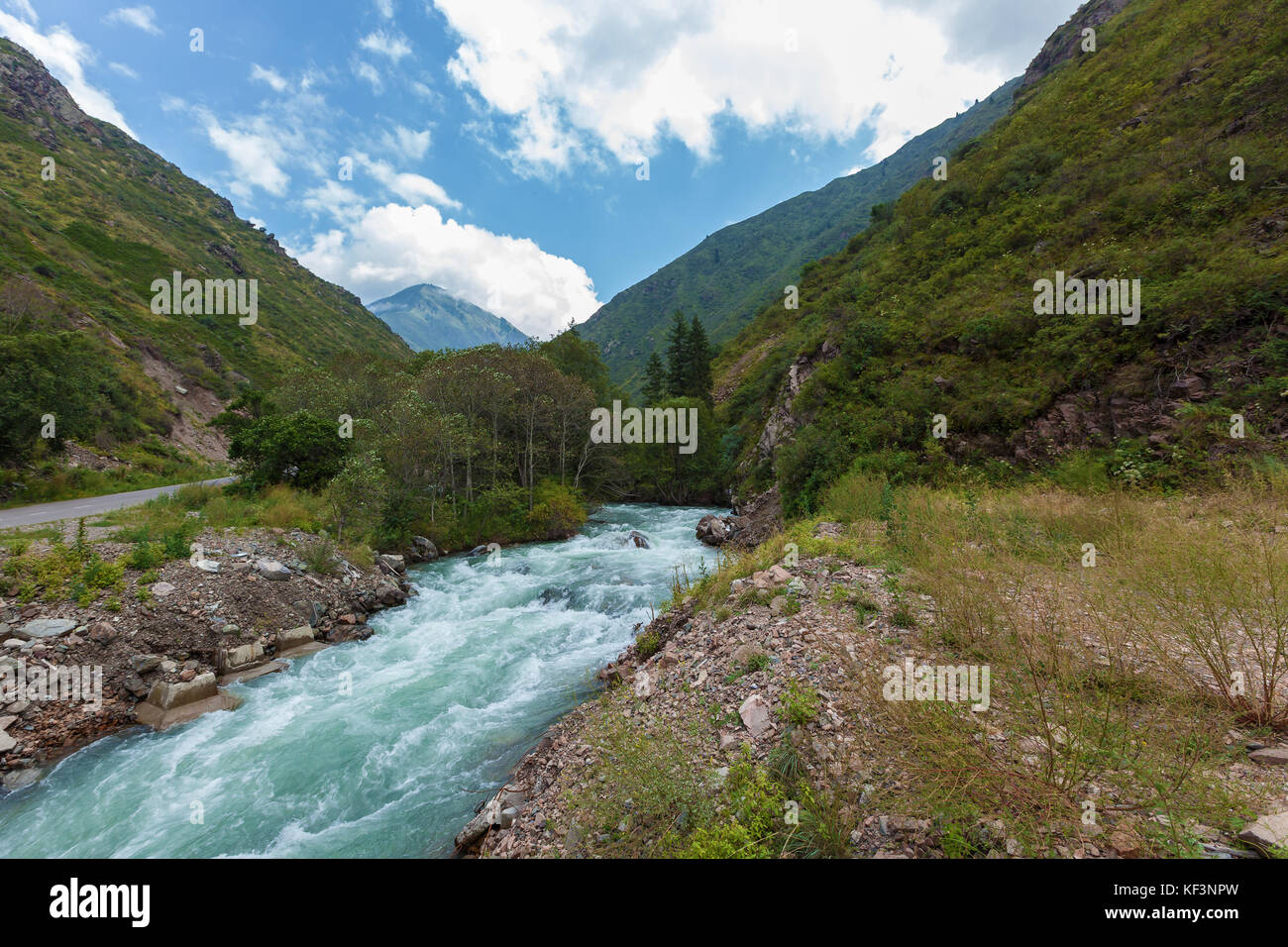 fast mountain river. Stock Photo