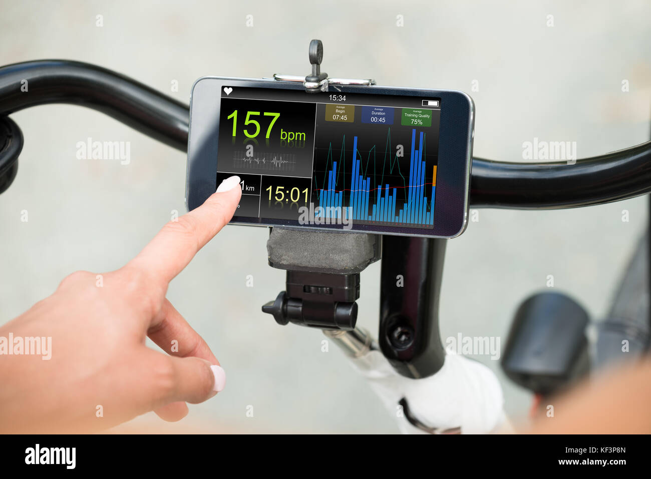 Smart Weight Scale Tech On Smartphone. Tracking App Stock Photo - Alamy