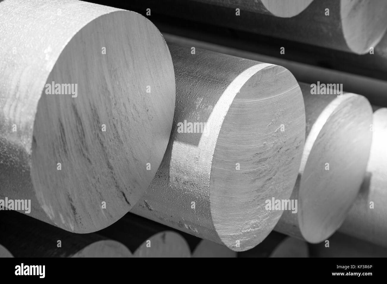 aluminum metal raw material in the form of long tubes Stock Photo Alamy