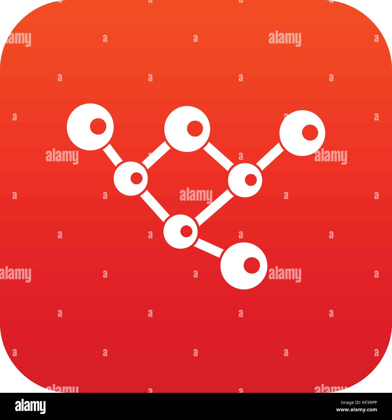Molecule structure icon digital red Stock Vector Image & Art - Alamy