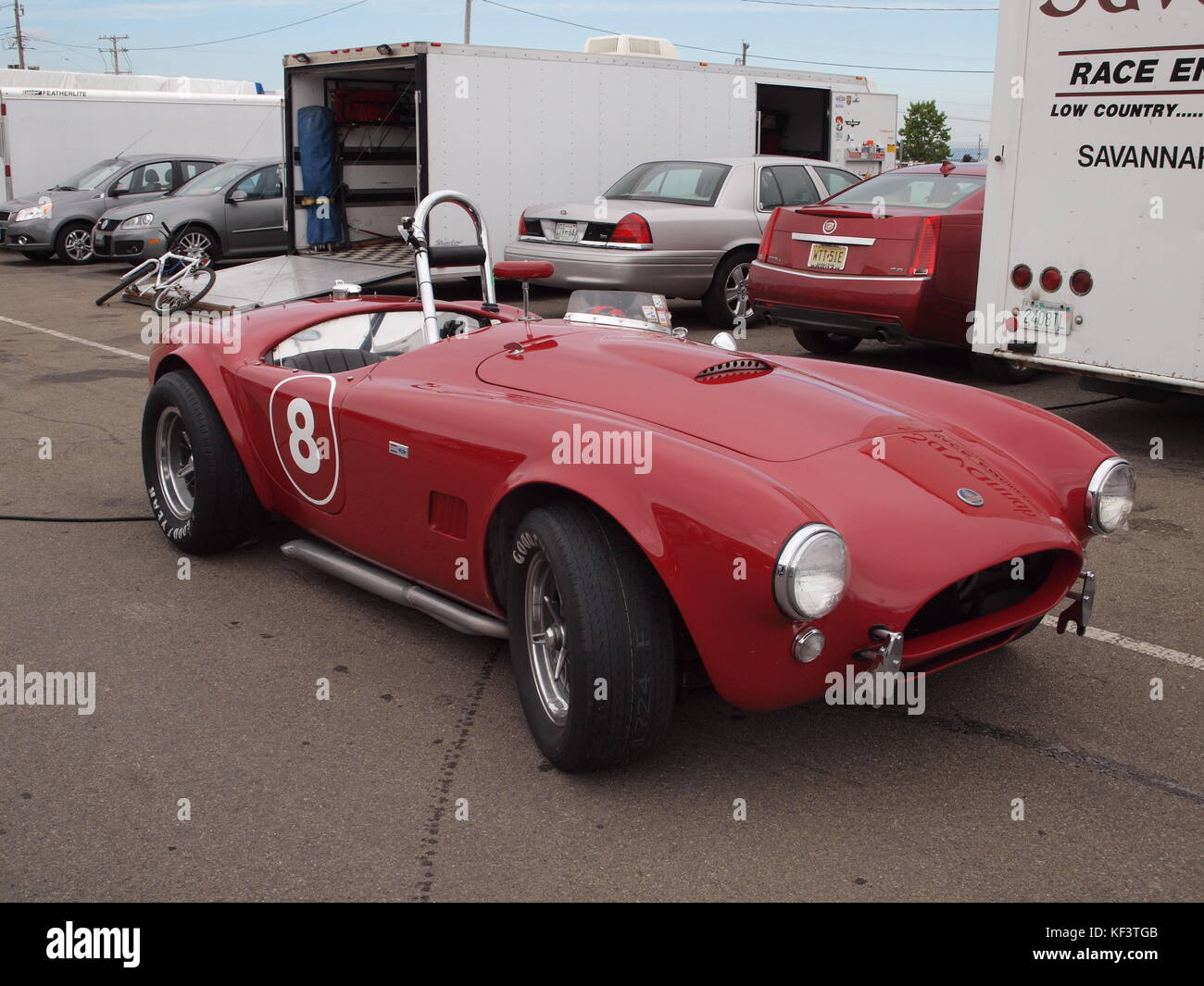 Original 1963 Shelby Cobra competition car as raced by the late Mike Stott of Ho-Ho-Kus, New Jersey. The car, auctioned recently for over $1million. Stock Photo