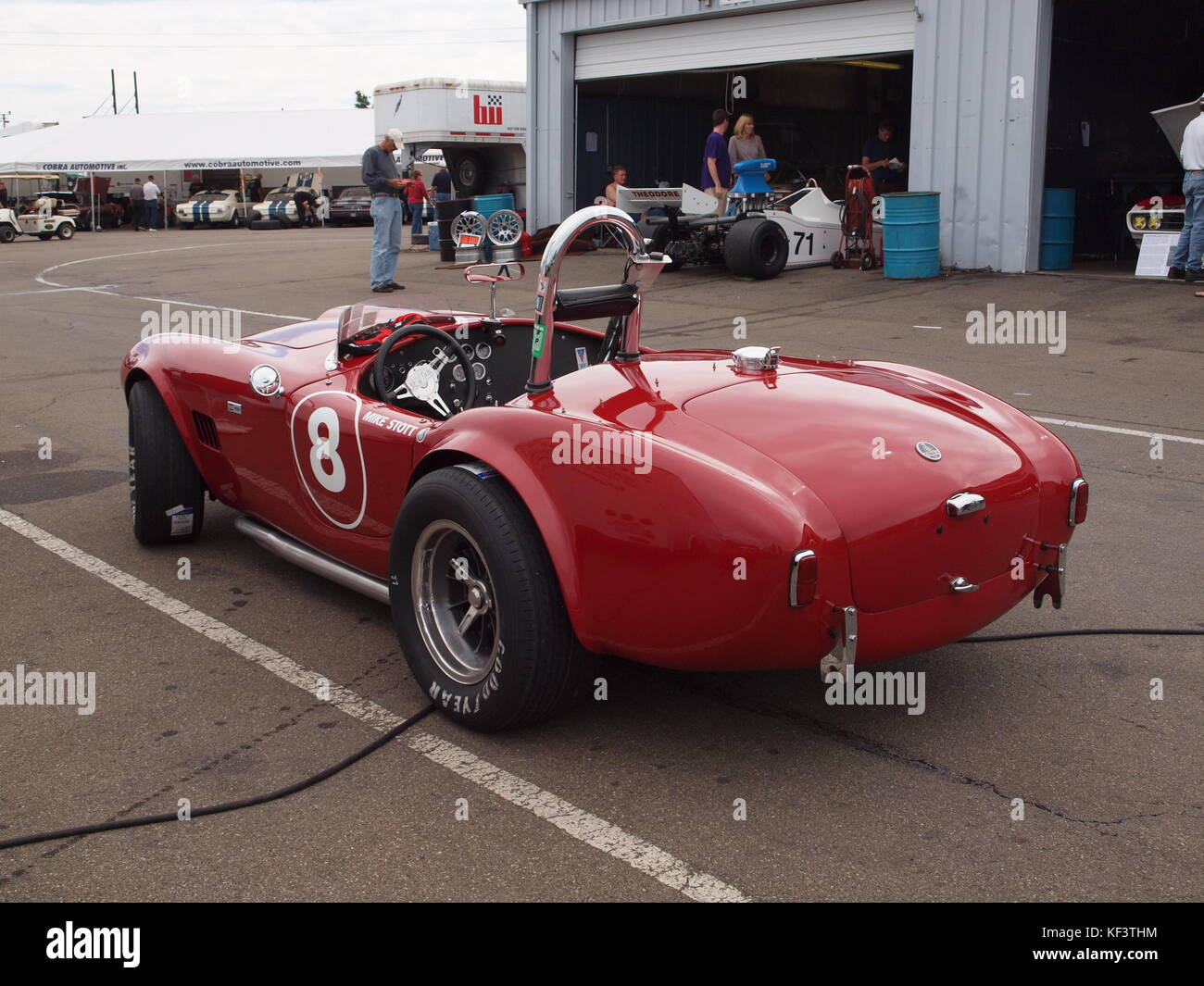 Original 1963 Shelby Cobra competition car as raced by the late Mike Stott of Ho-Ho-Kus, New Jersey. The car, auctioned recently for over $1million. Stock Photo