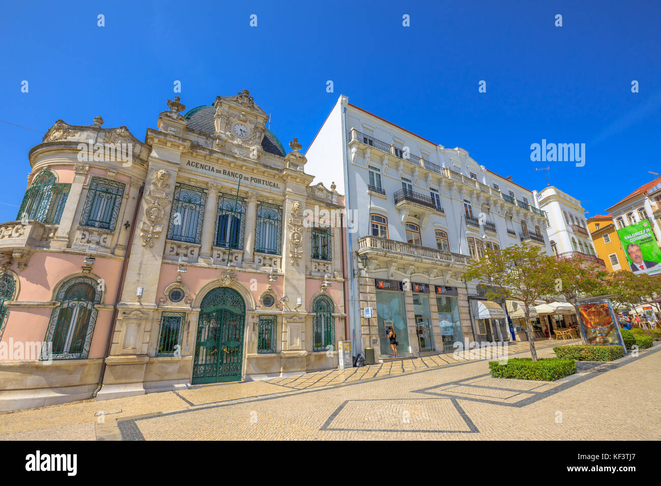 Bank of Portugal Coimbra Stock Photo