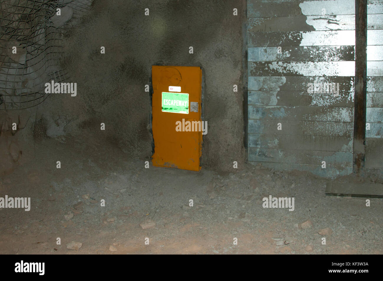 Underground Mine Escapeway Door Stock Photo Alamy
