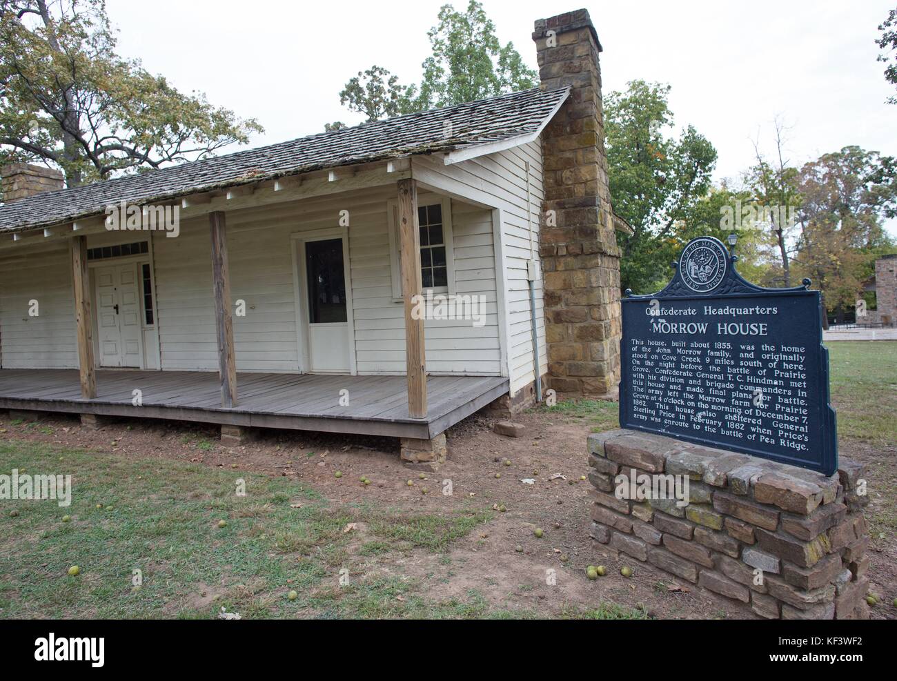 The Morrow House, Confederate headquarters at Prairie Grove Battlefield