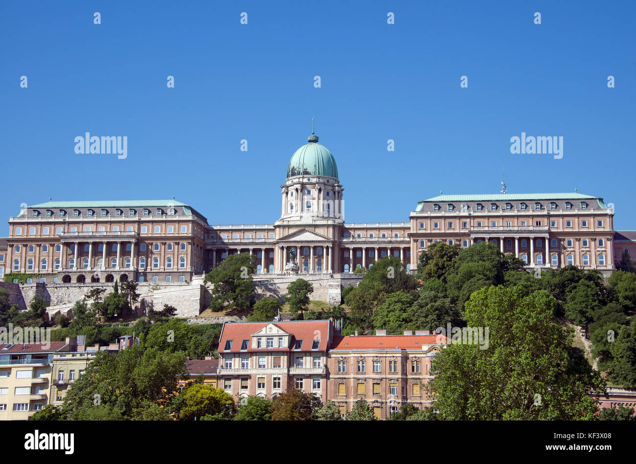 Royal Palace and National Hungarian Gallery Buda Budapest Hungary Stock Photo