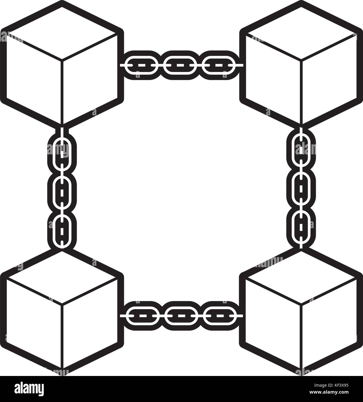block chain business technology concept digital Stock Vector Image ...