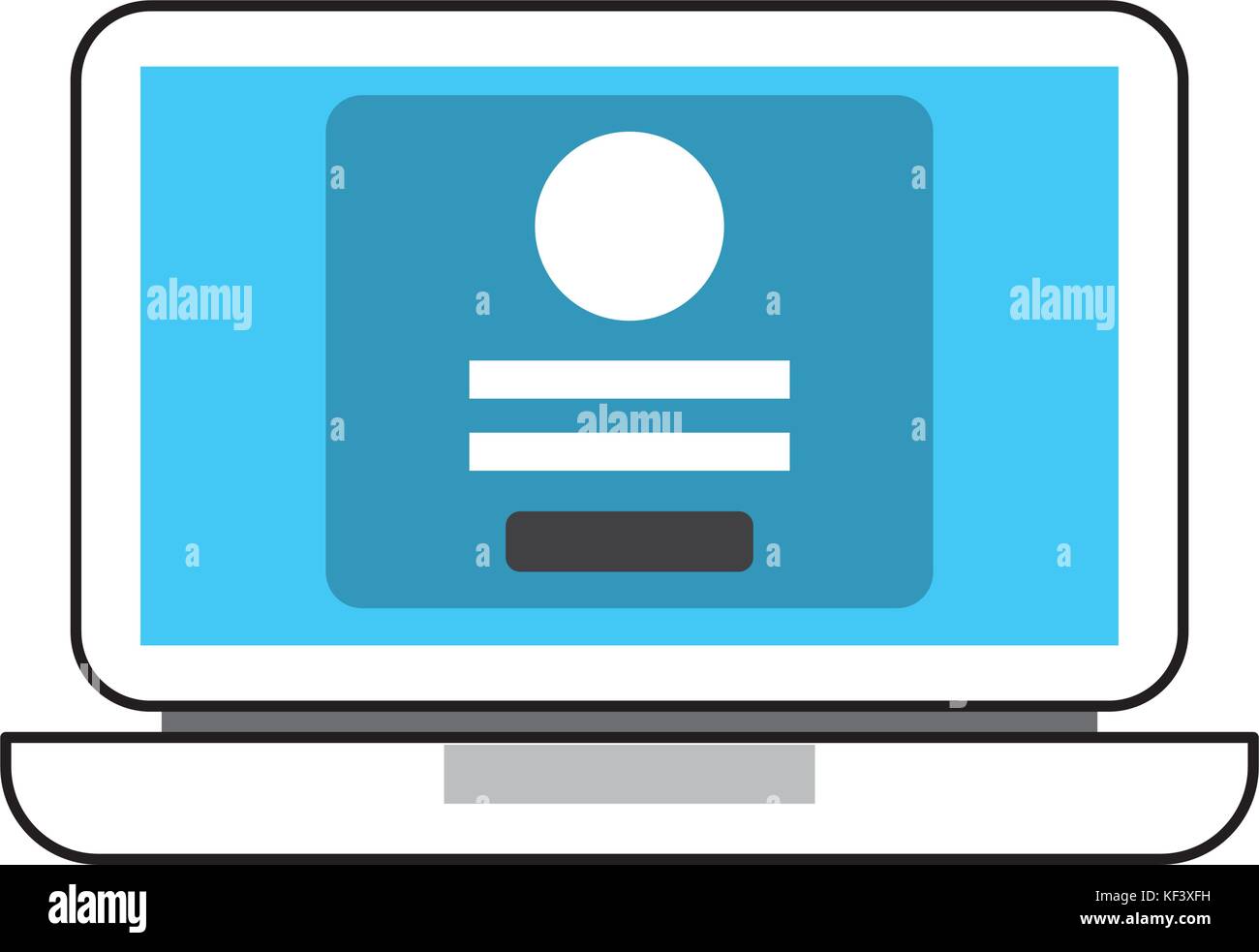 laptop computer digital loging access web Stock Vector Image & Art - Alamy