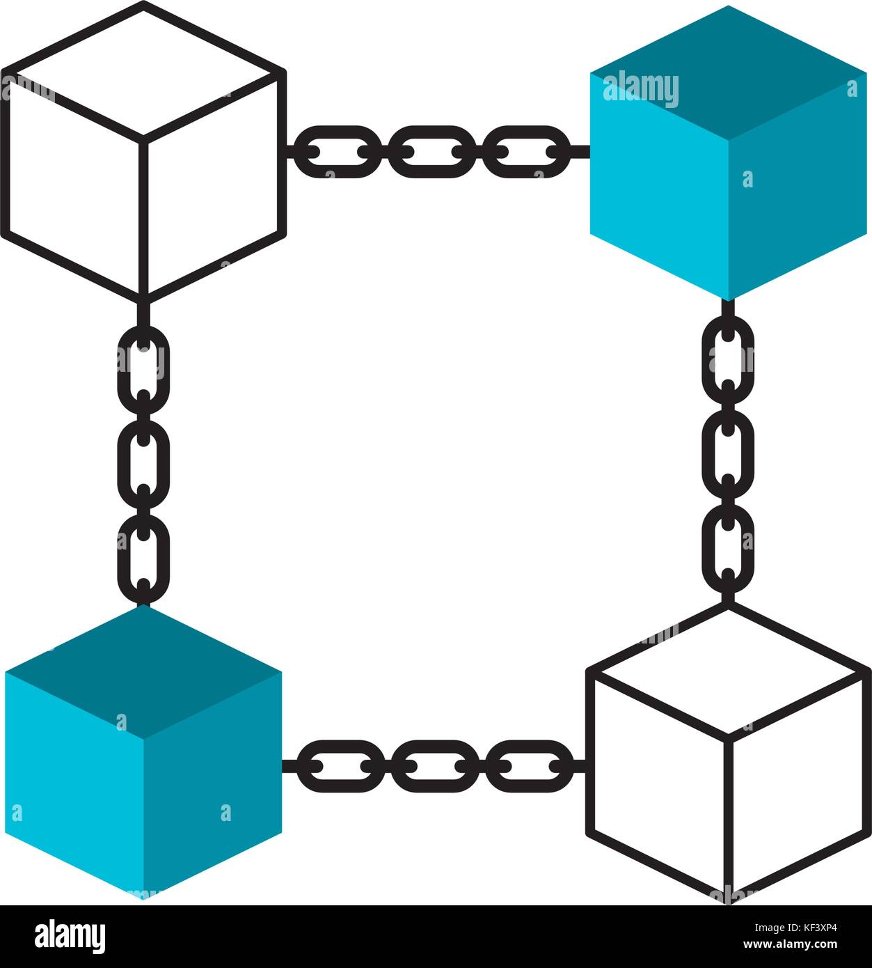 block chain business technology concept digital Stock Vector Image ...