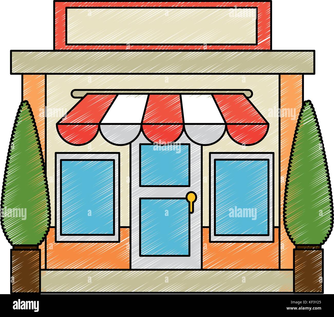 store front isolated icon vector illustration design Stock Vector Image ...