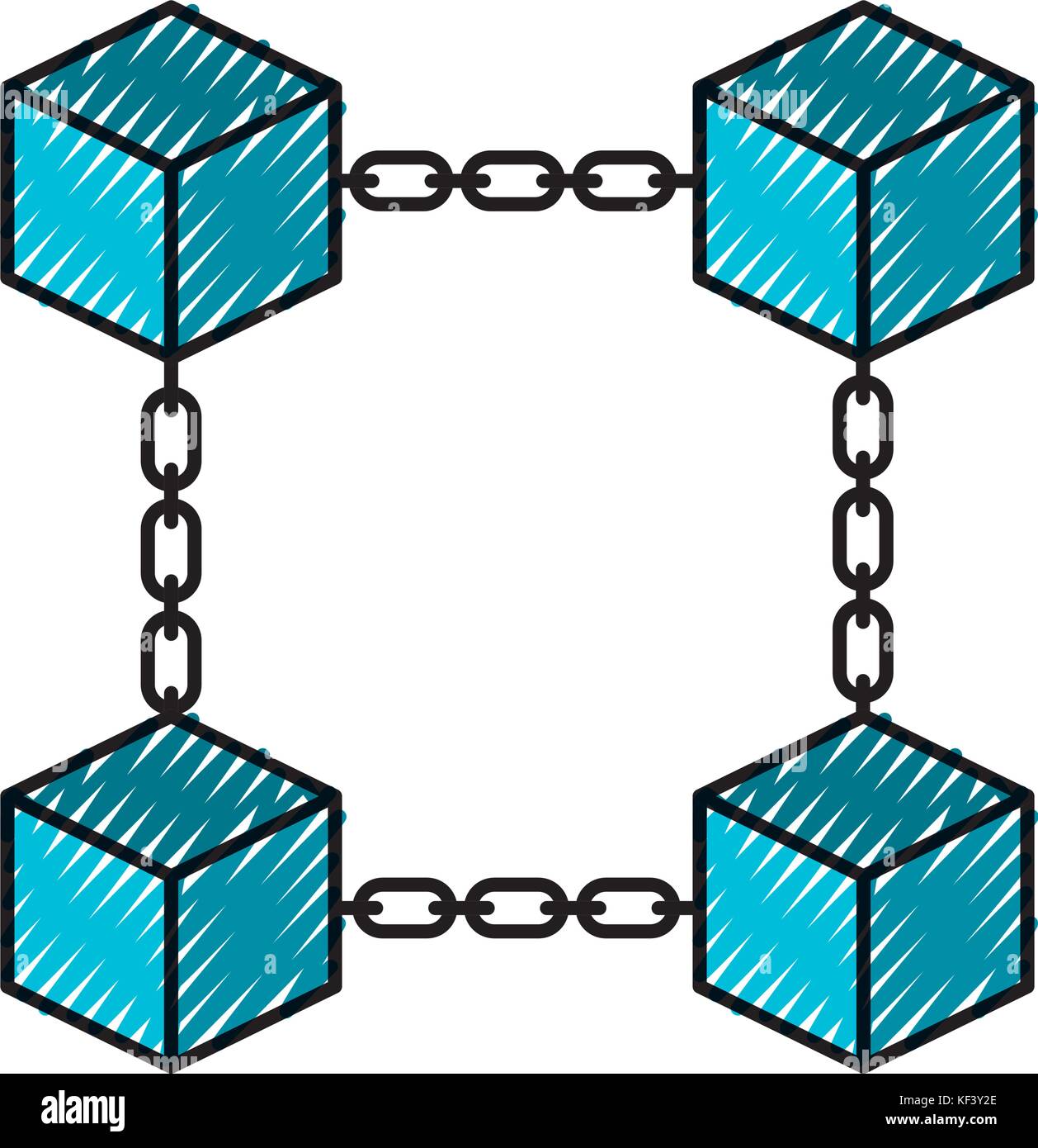 block chain business technology concept digital Stock Vector Image ...