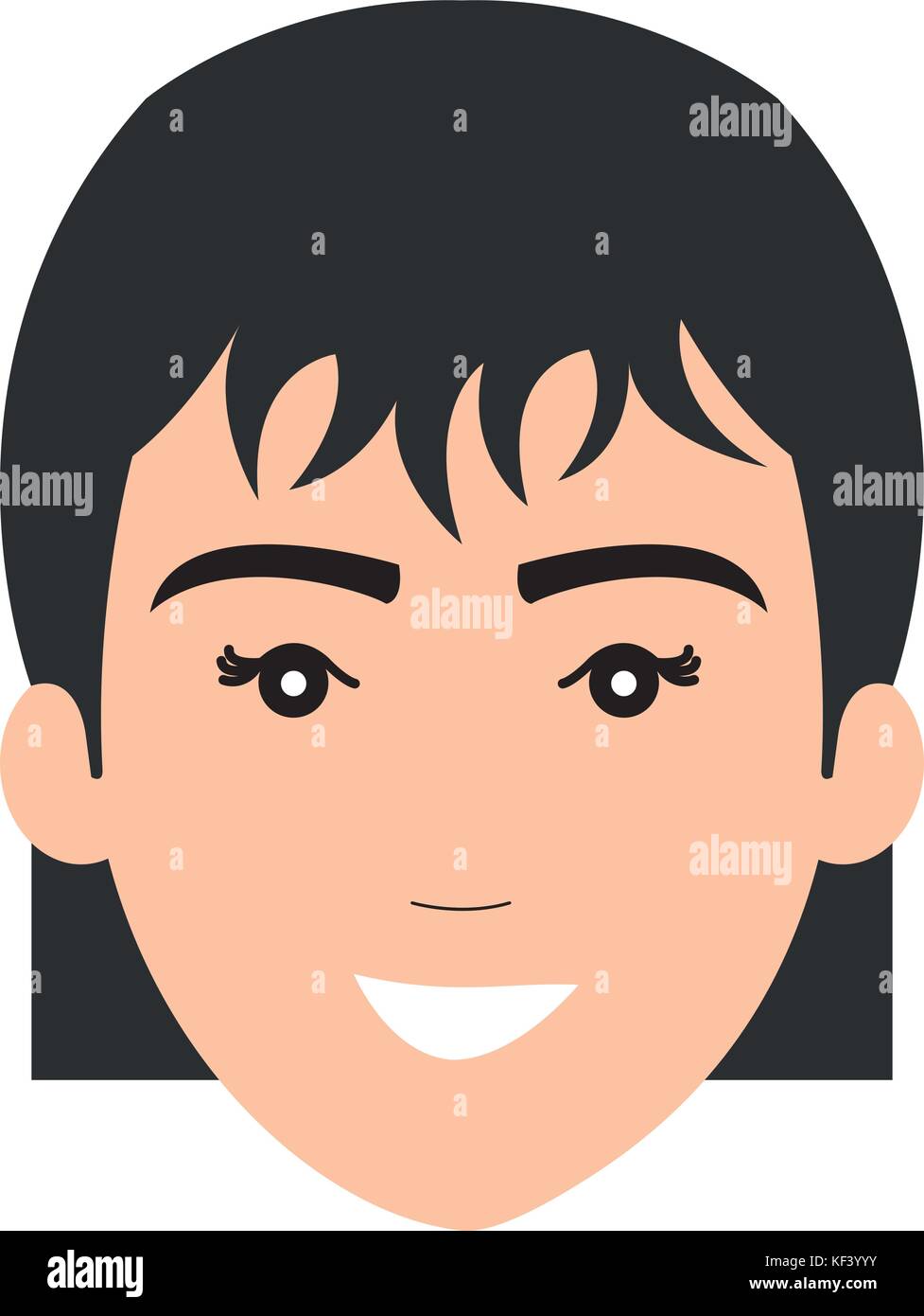 beautiful woman head avatar character vector illustration design Stock ...
