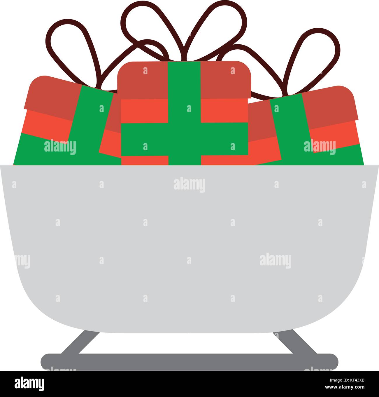 christmas sledge full gifts box decoration Stock Vector Image & Art - Alamy