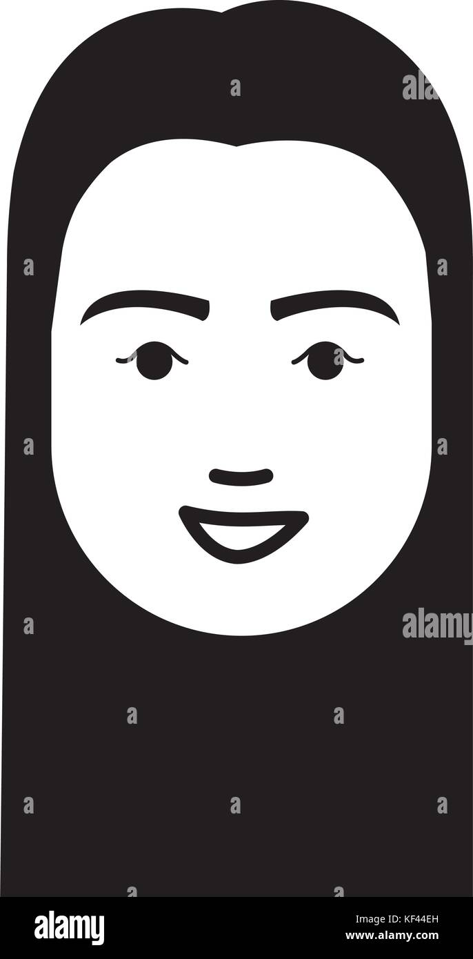 beautiful woman head avatar character vector illustration design Stock ...