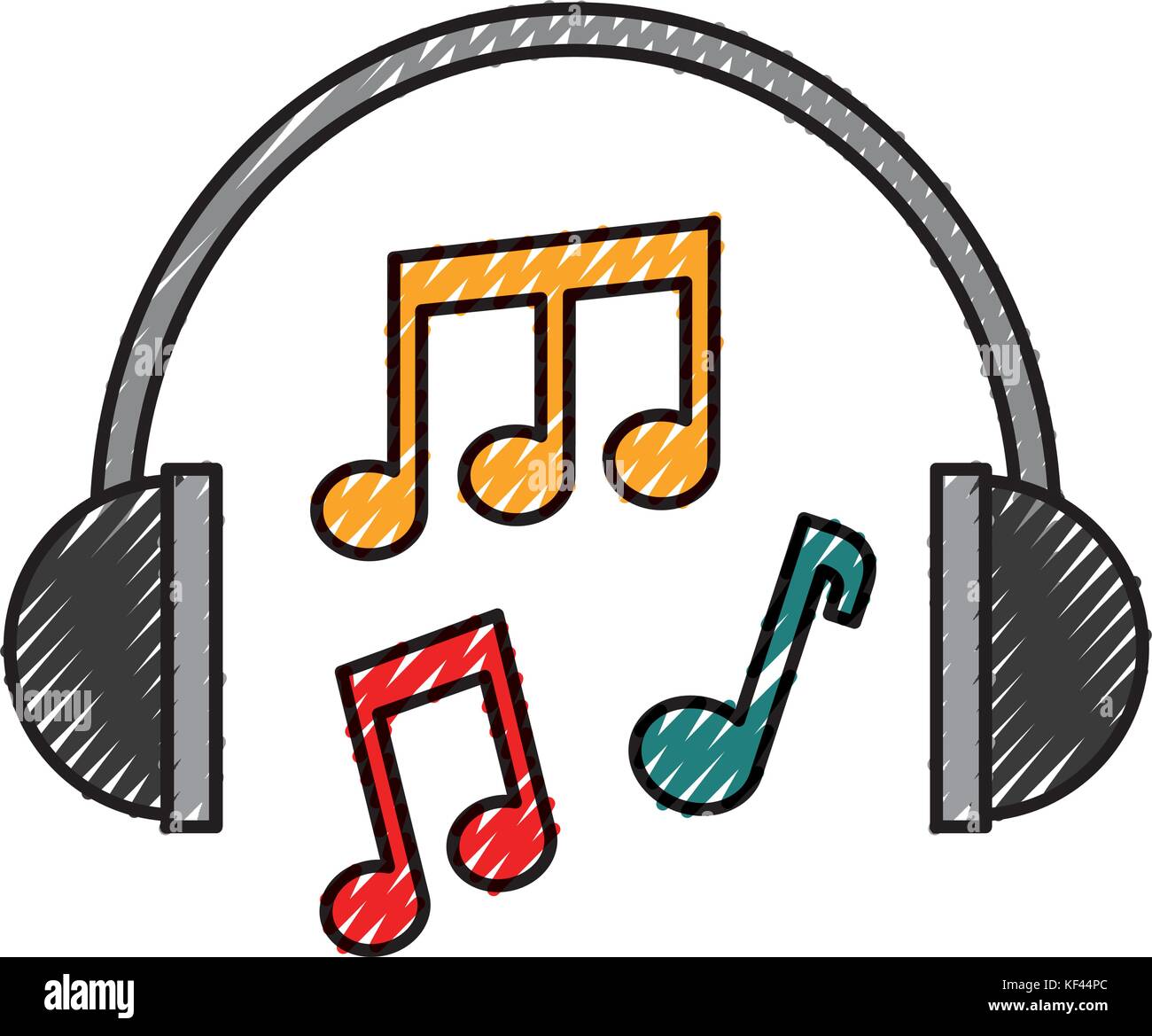 headphones note music sound harmony Stock Vector Image & Art - Alamy