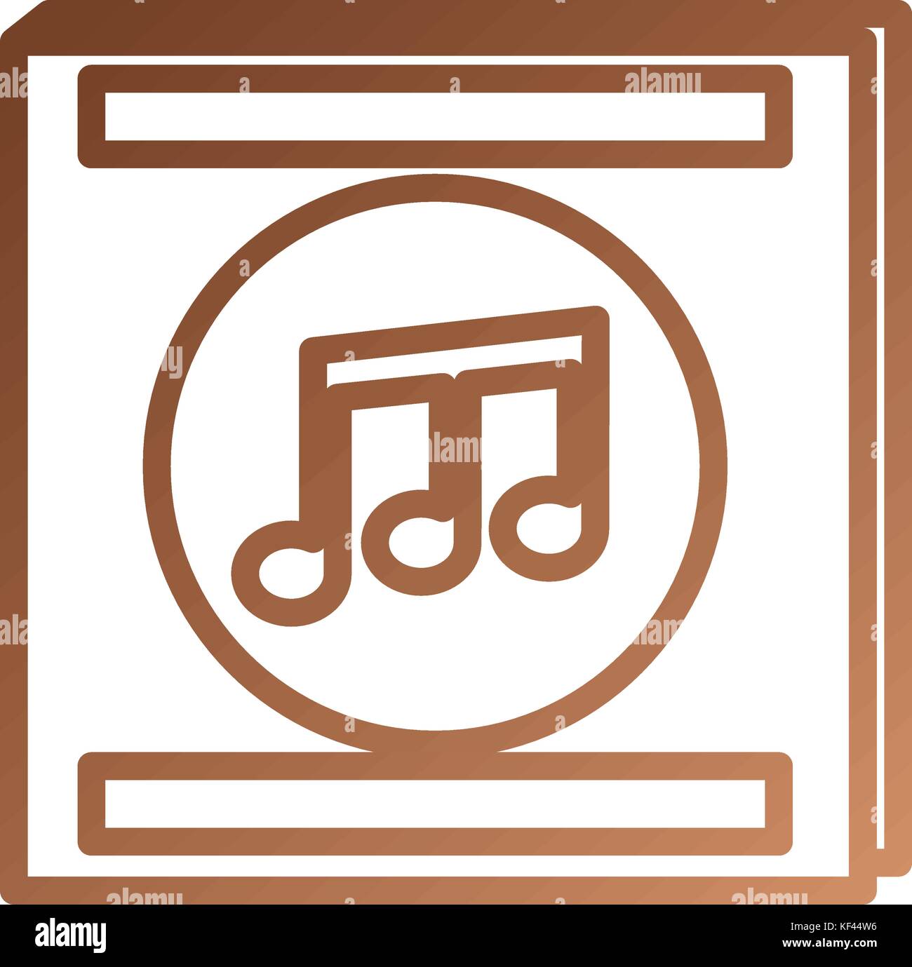 envelope for music album note musical flat design Stock Vector Image