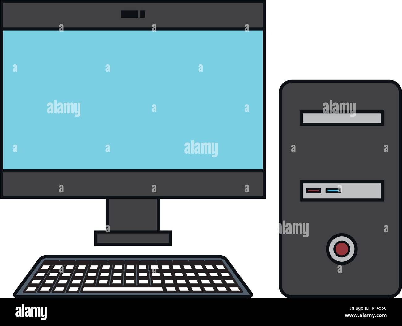computer desktop isolated icon Stock Vector Image & Art - Alamy