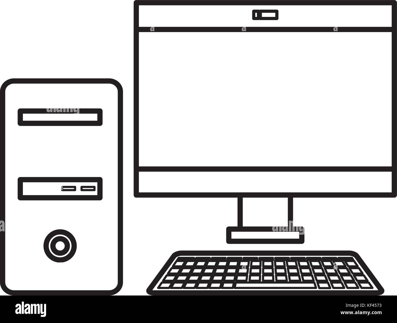 computer desktop isolated icon Stock Vector Image & Art - Alamy