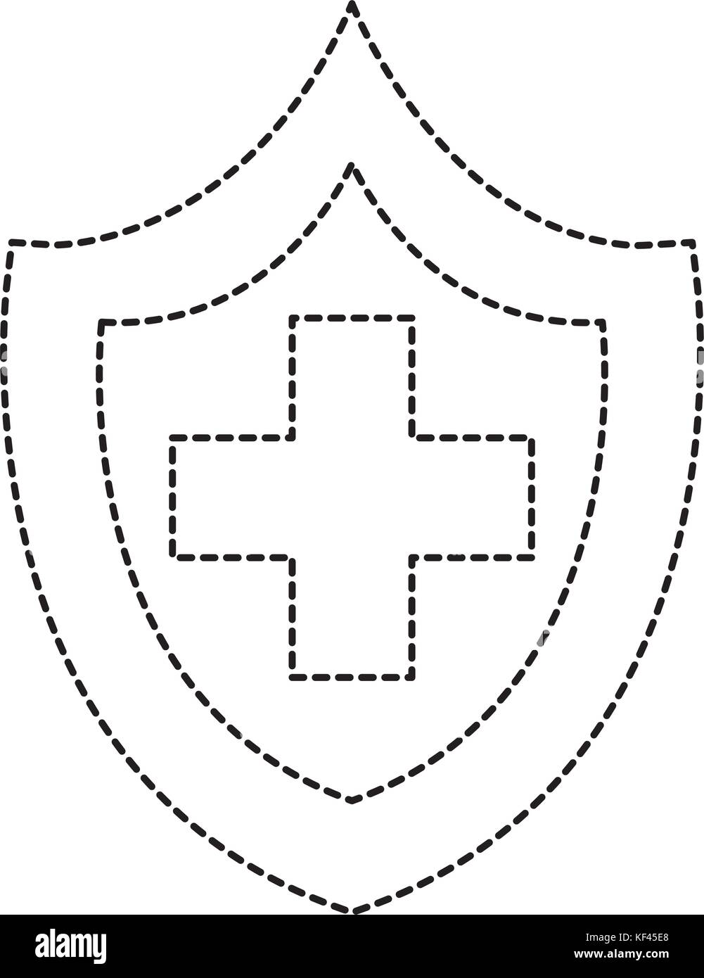 shield with cross icon vector illustration design Stock Vector Image ...