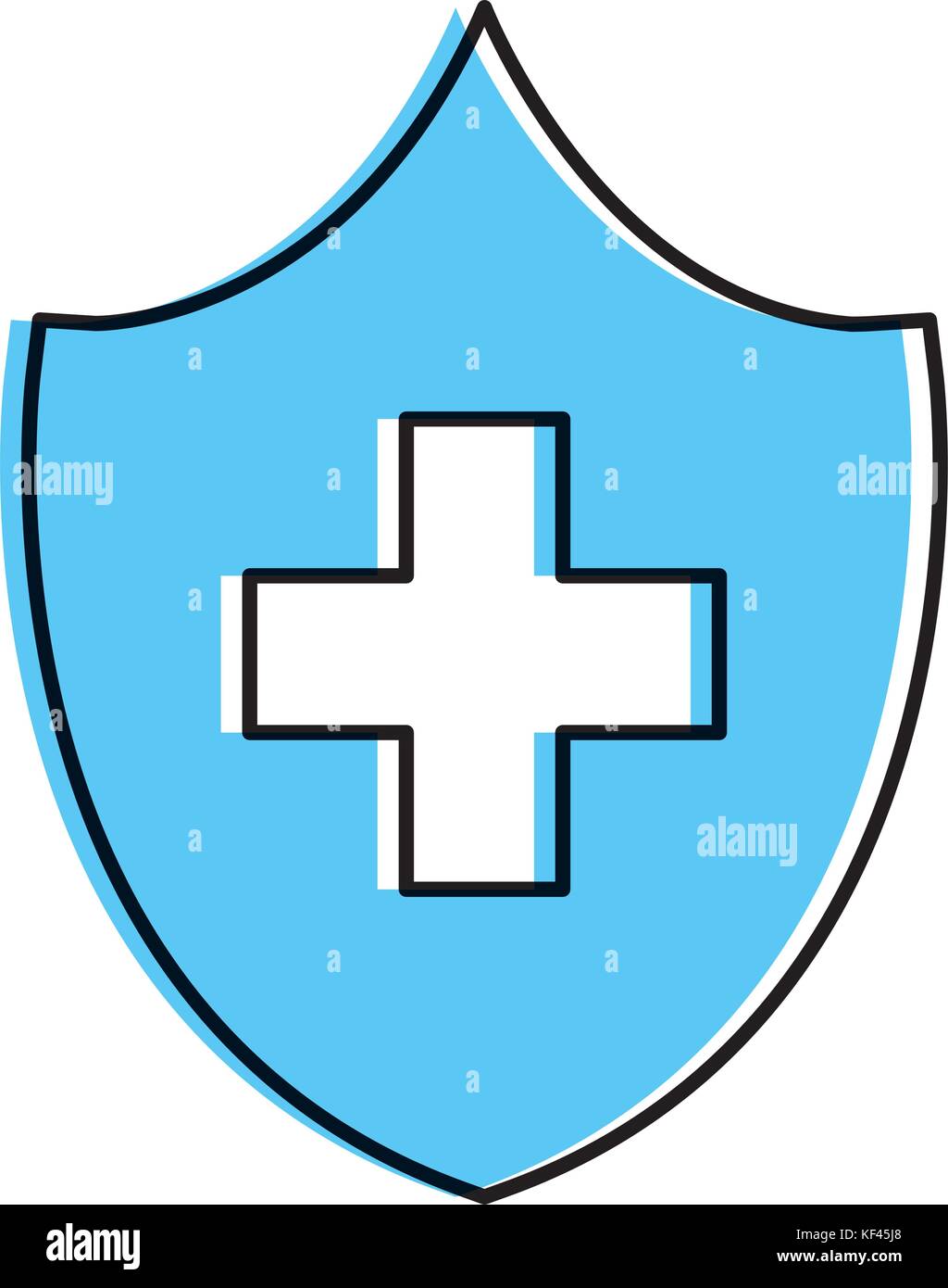 shield with cross icon vector illustration design Stock Vector Image ...