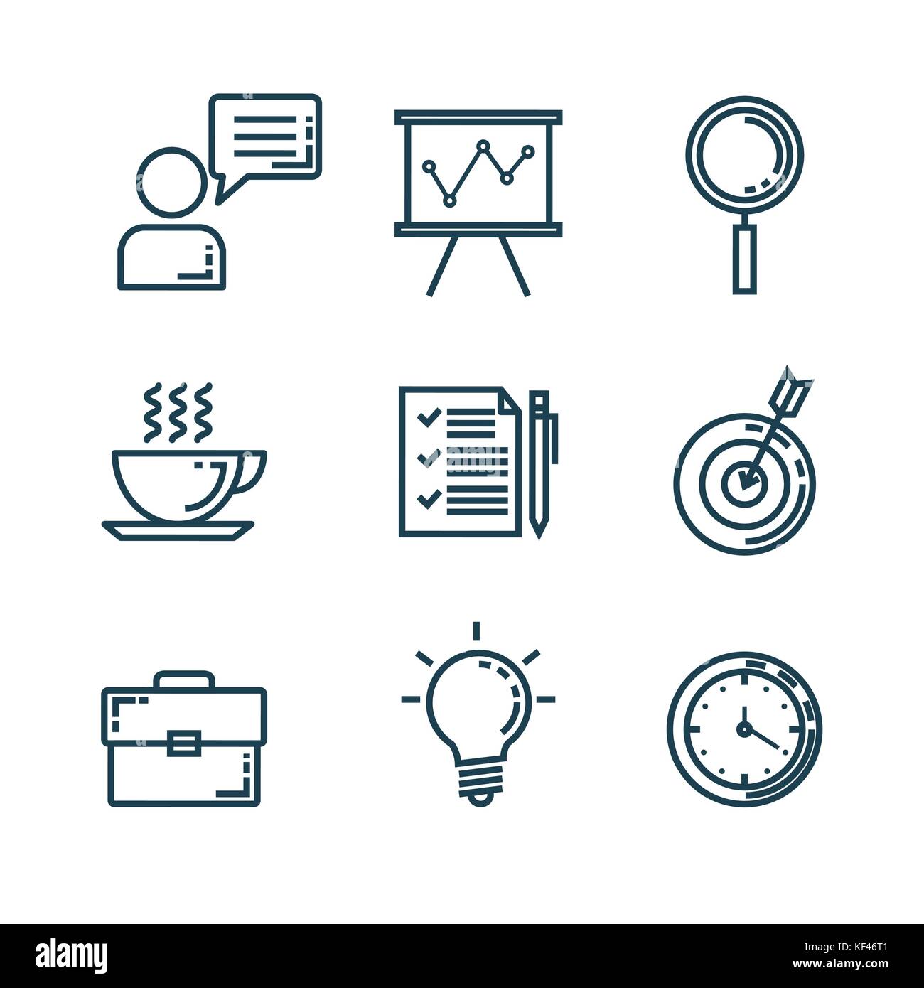business and management set icons vector illustration design Stock ...