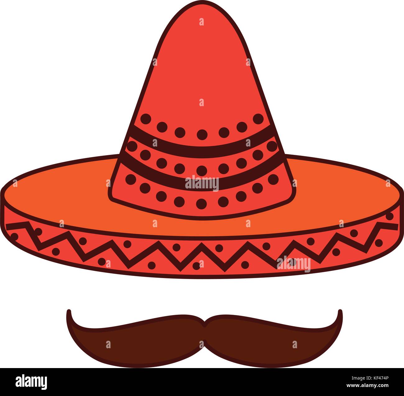 mexican hat and mustache culture symbol Stock Vector Image & Art - Alamy