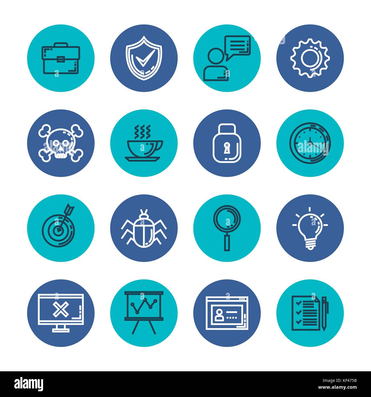 business and management set icons vector illustration design Stock ...