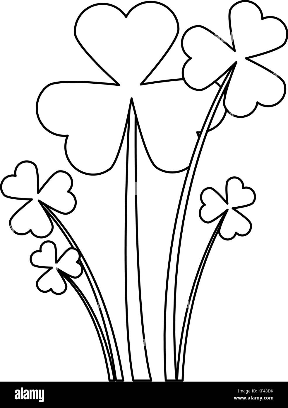 clovers plant isolated icon Stock Vector Image & Art - Alamy