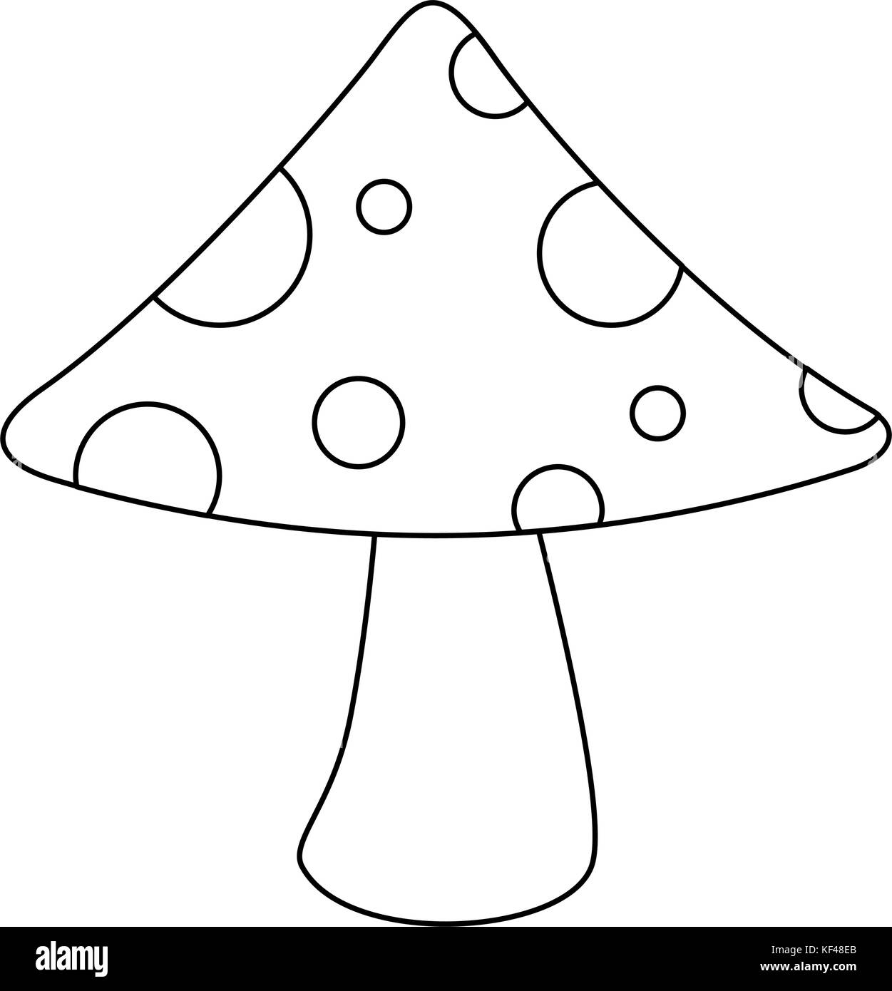 cute mushroom isolated icon Stock Vector Image & Art Alamy