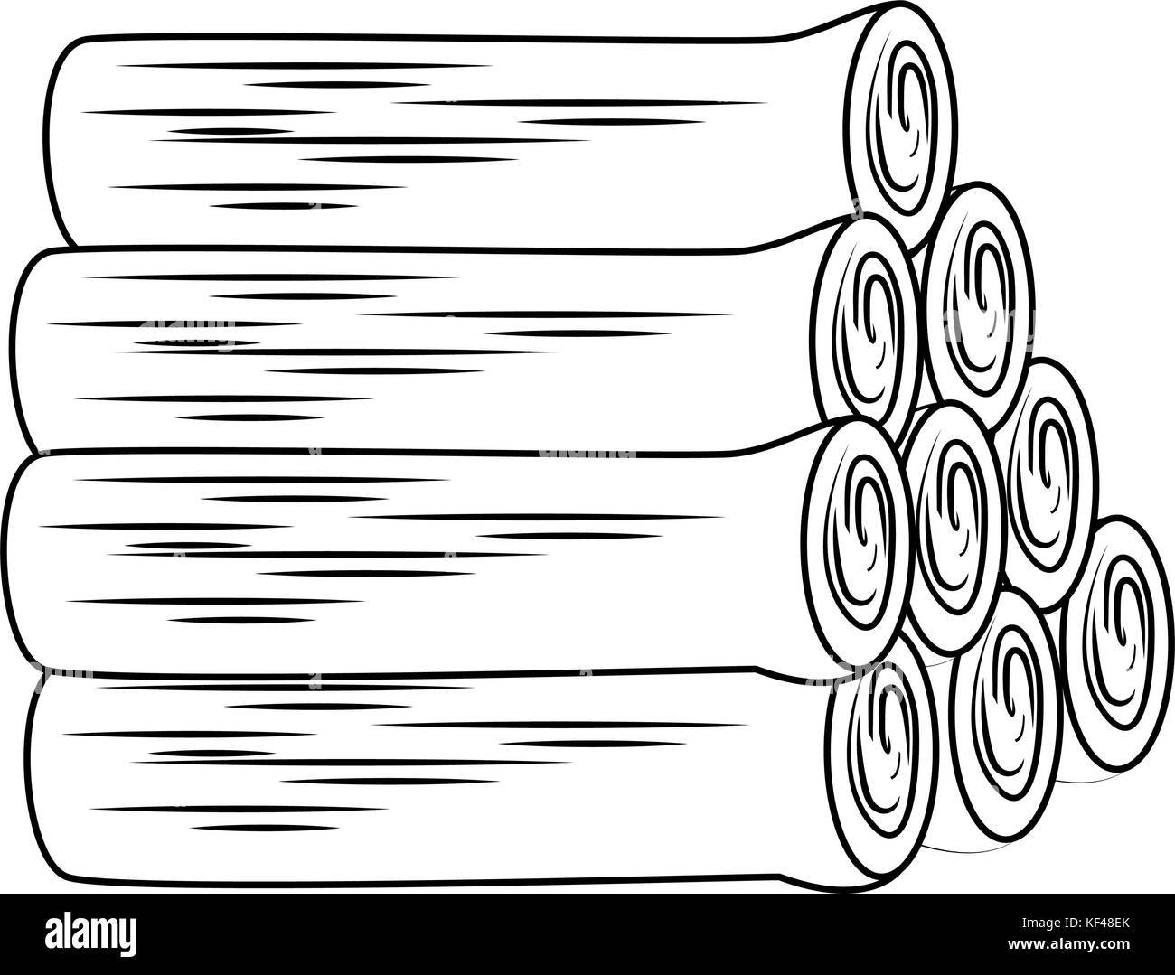 pile wooden trunks icon Stock Vector Image & Art Alamy