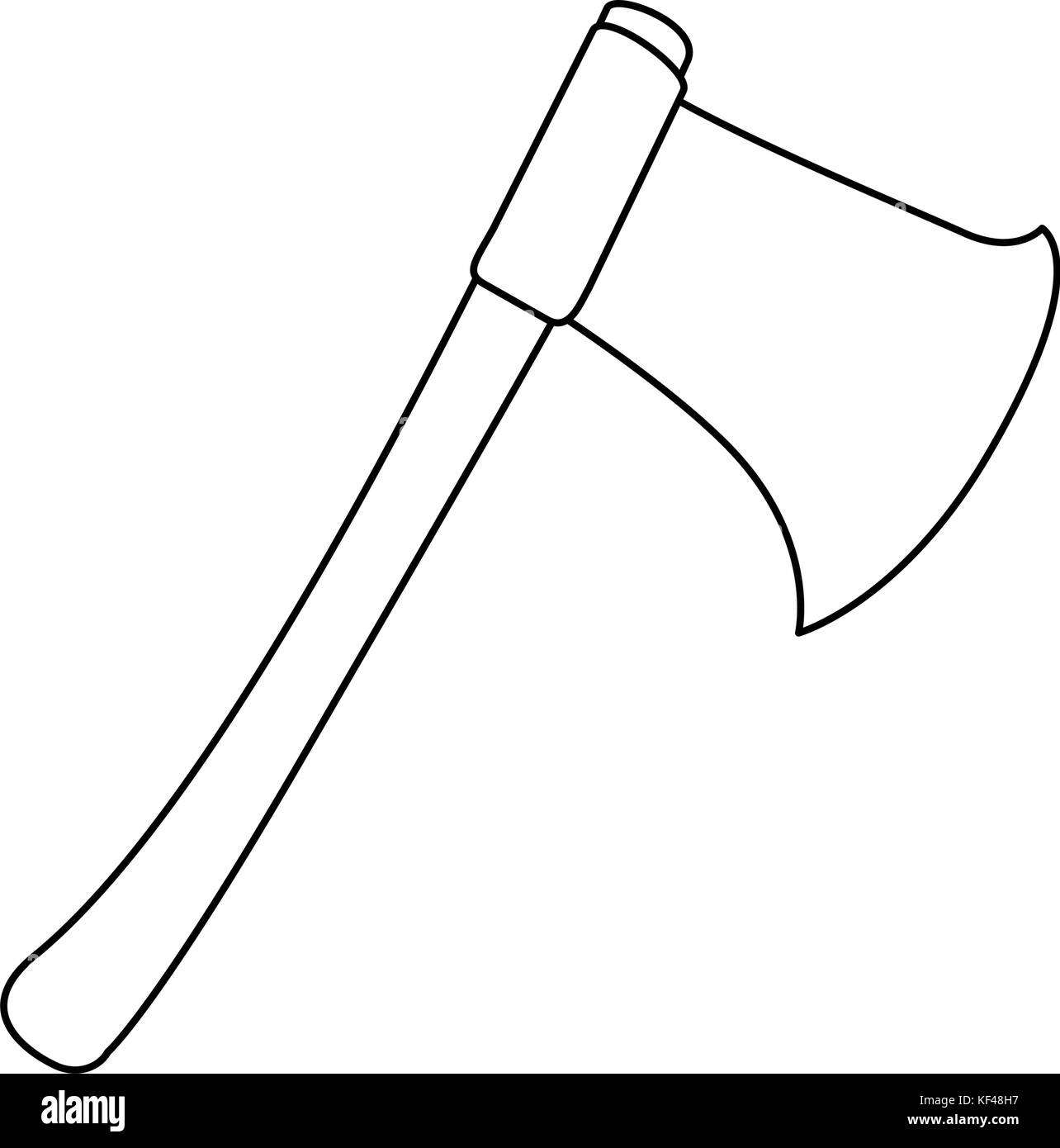 woodcutters ax isolated icon Stock Vector