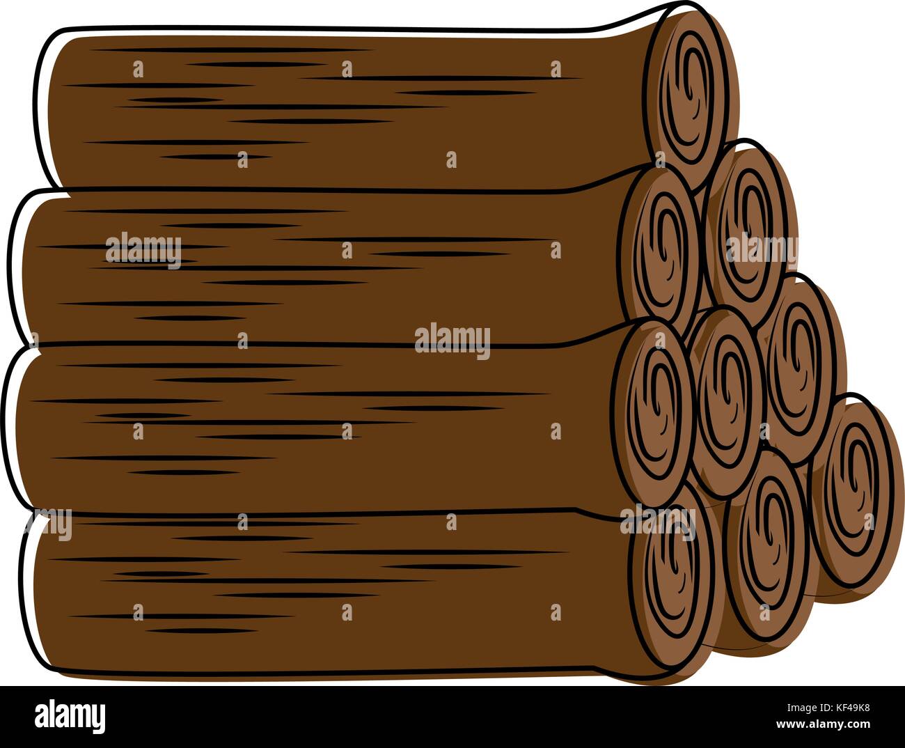 pile wooden trunks icon Stock Vector Image & Art Alamy