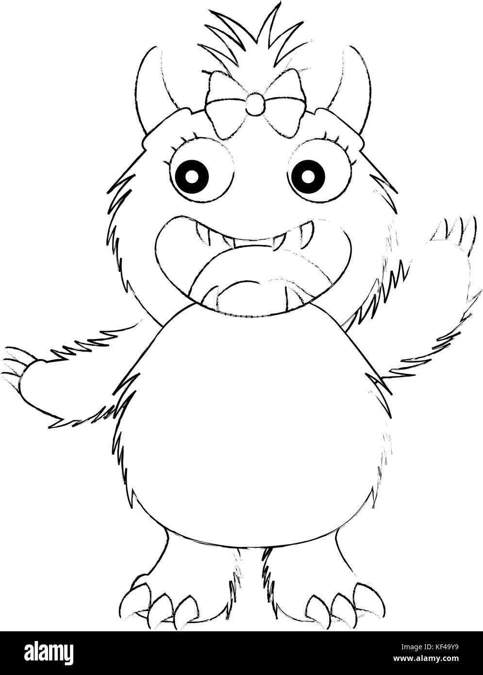 female furry monster character Stock Vector Image &amp; Art - Alamy