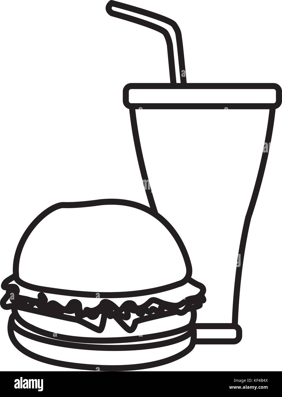 hamburger and soda Stock Vector Image & Art - Alamy